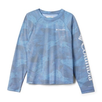 Chlapecké Mikiny Columbia Solar Chill Printed Long Sleeve Tmavě Blankyt SUXKGN421